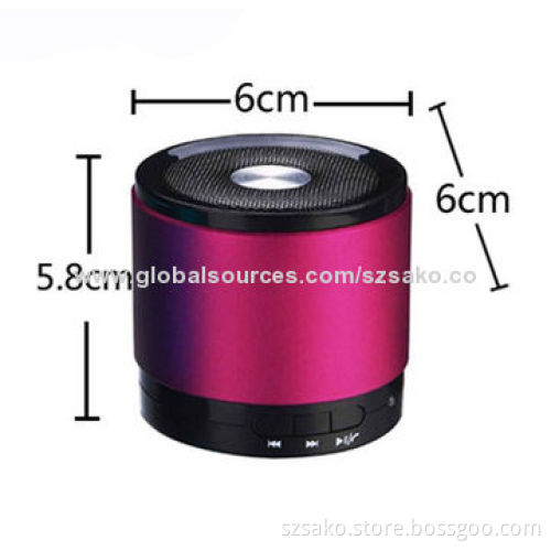 2 Inch Round Bluetooth Speaker with 3W, 8-hour Long Time Working for Smart Phones